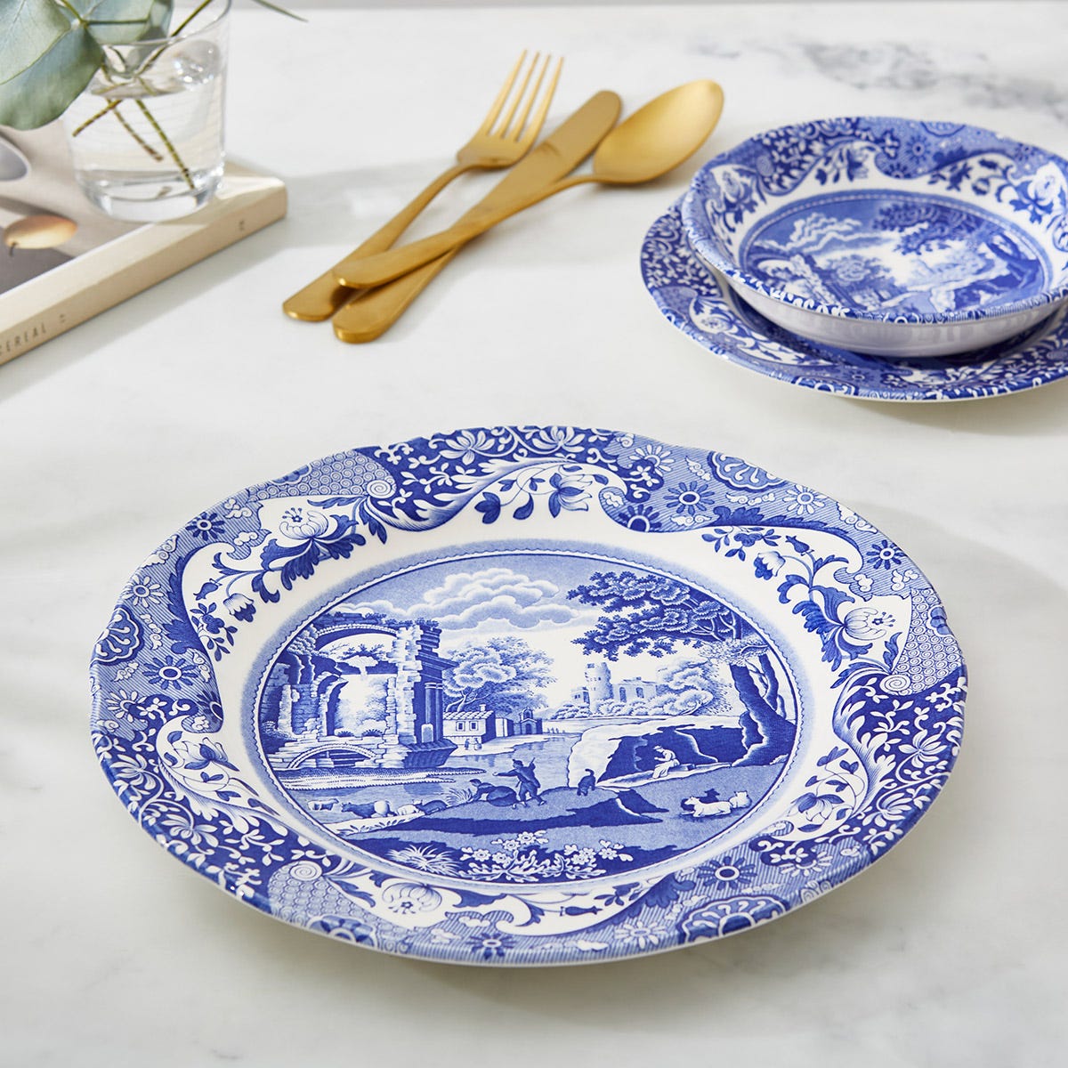 Blue Italian Dinner Plate