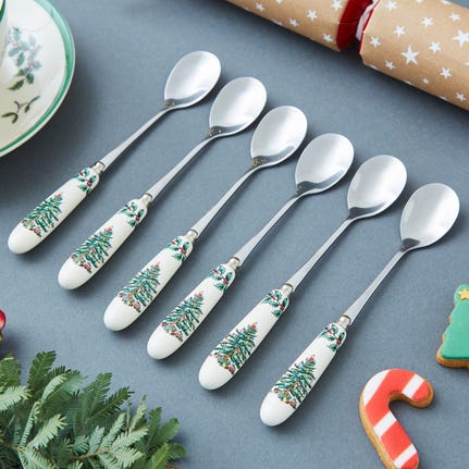 Christmas Tree Set of 6 Tea Spoons