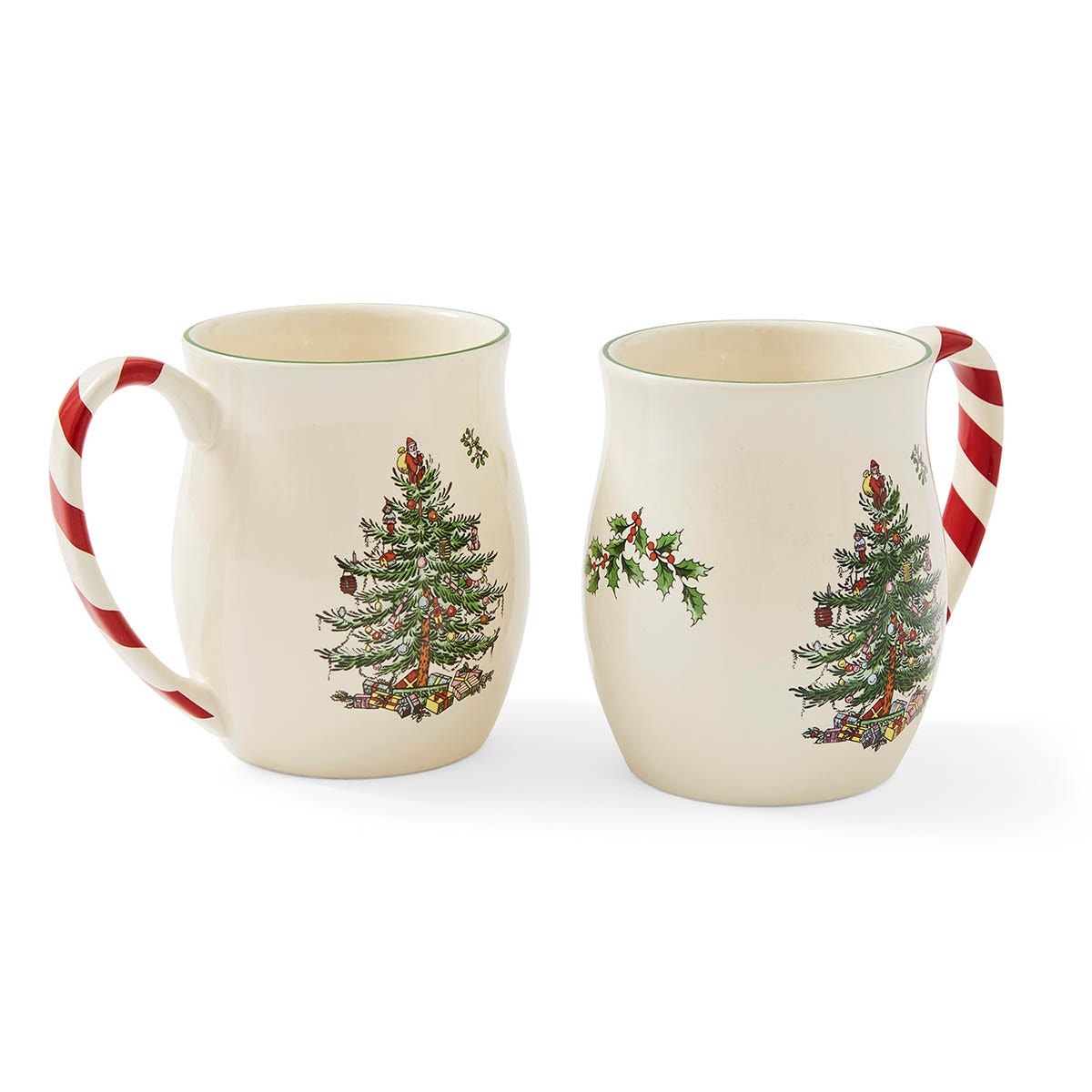 Christmas Tree Set of 2 Candy Cane Mugs