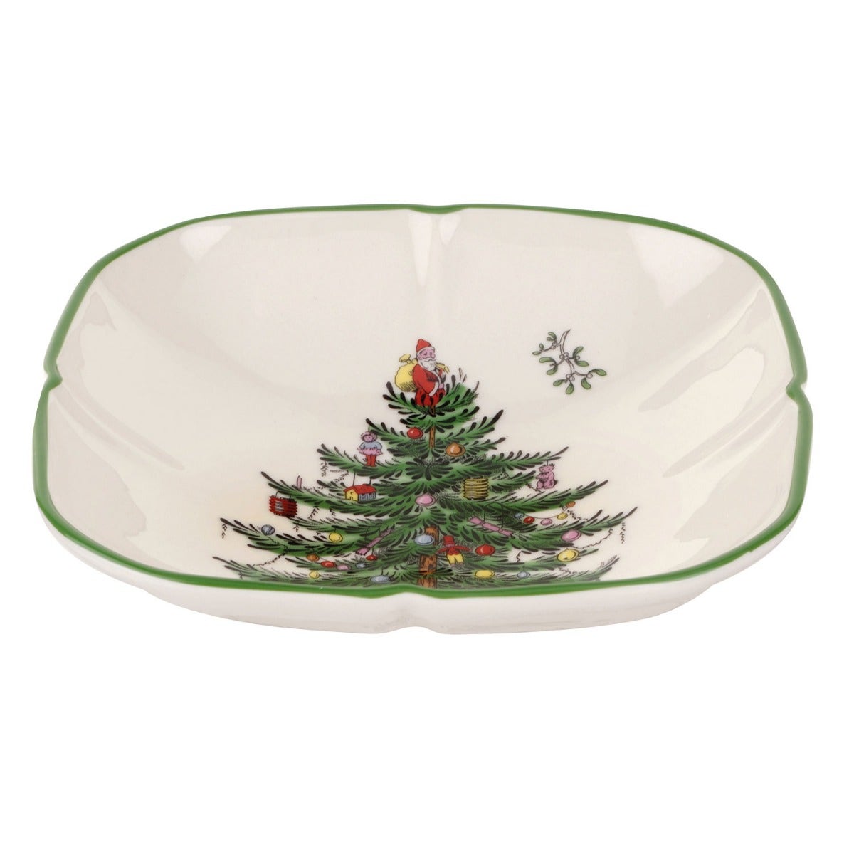 Spode Christmas tree Sculpted Square Dish 