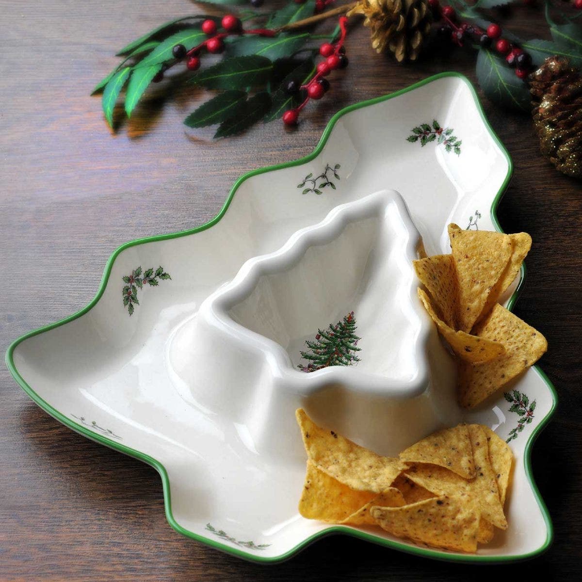 Christmas Tree Chip & Dip Bowl