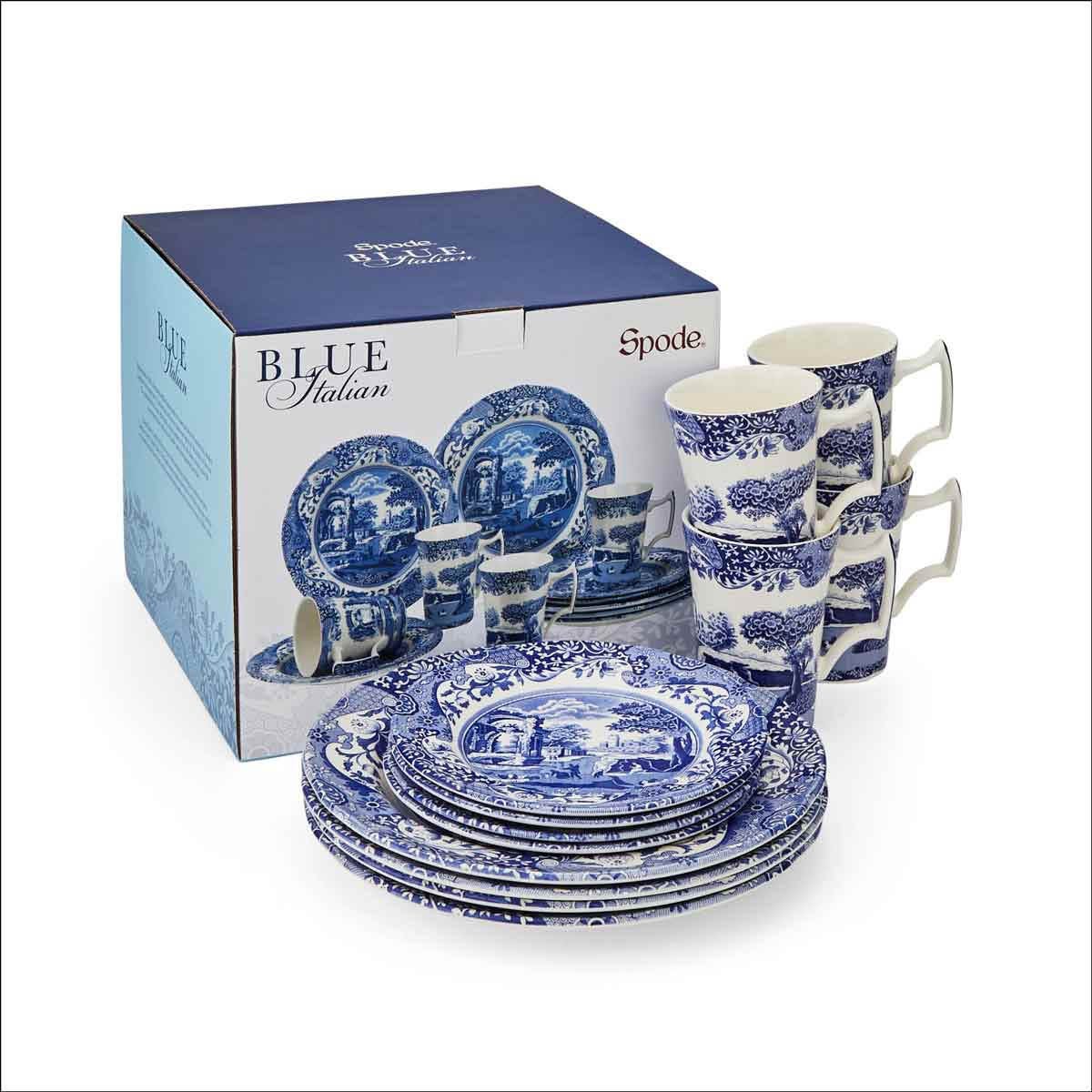 Blue Italian 12 Piece Dinner Set