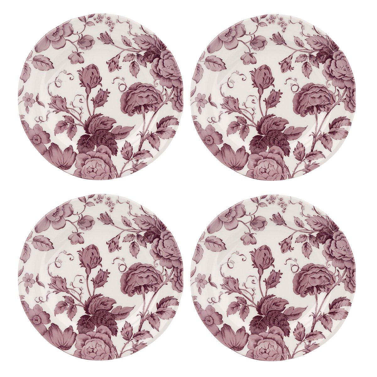 Kingsley Set Of 4 Side Plates, White