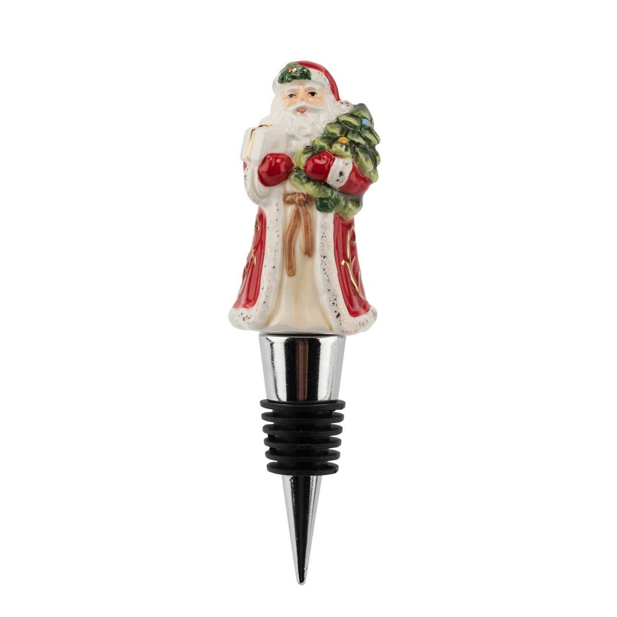 Christmas Tree Santa  Bottle Stopper 