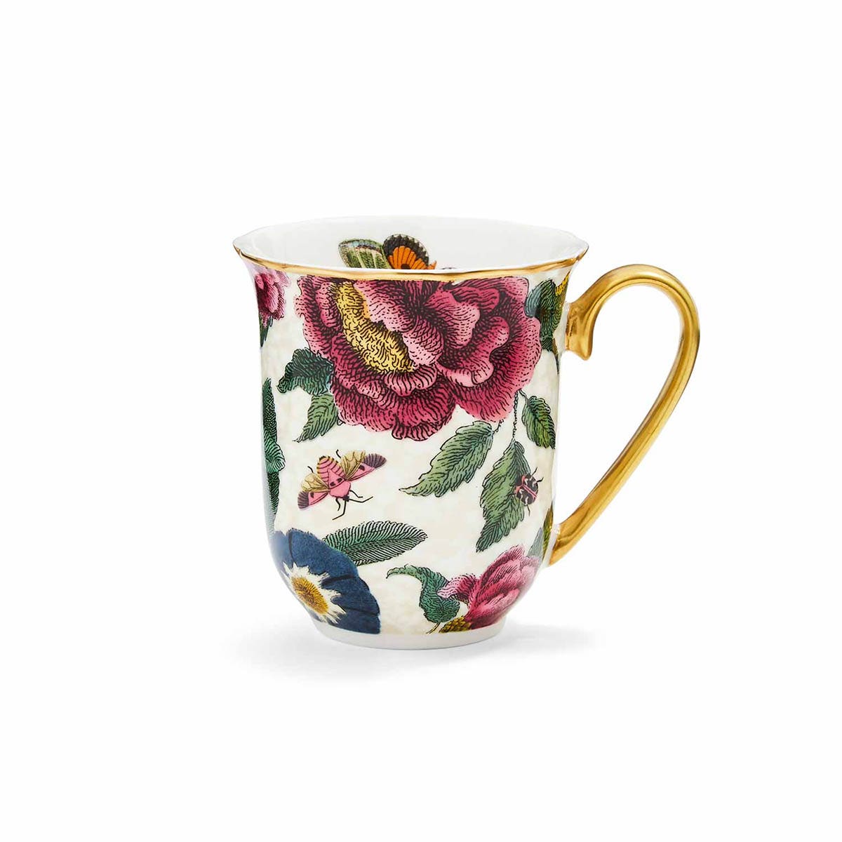 Creatures of Curiosity Cream Floral Mug