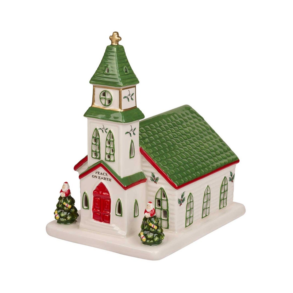 Christmas Tree Village Church Ornament 