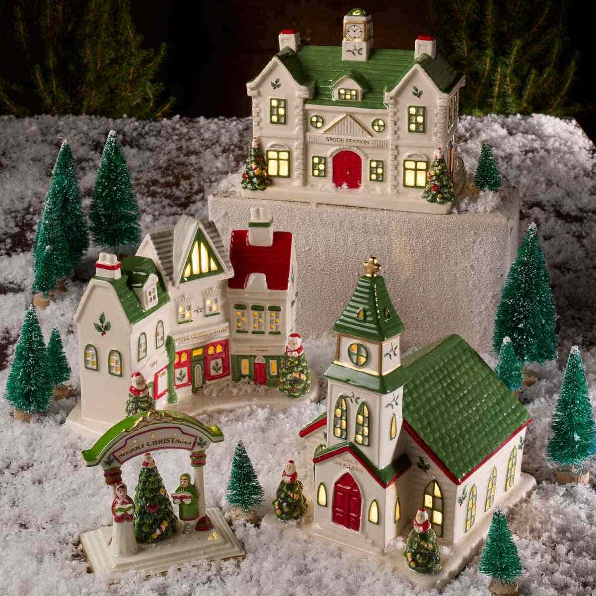 Christmas Tree Village Station Ornament 