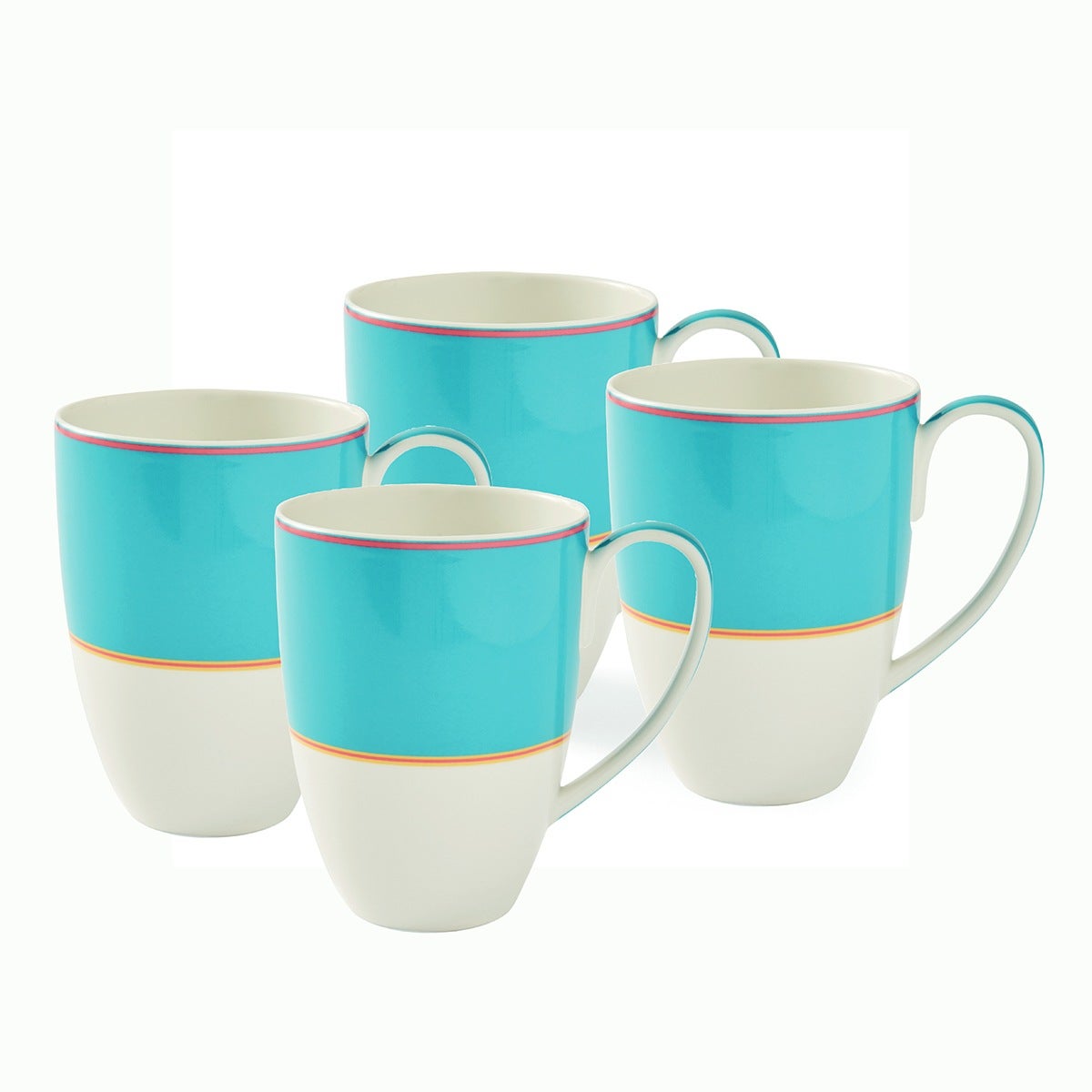 Kit Kemp Calypso 4 Turquoise Mugs