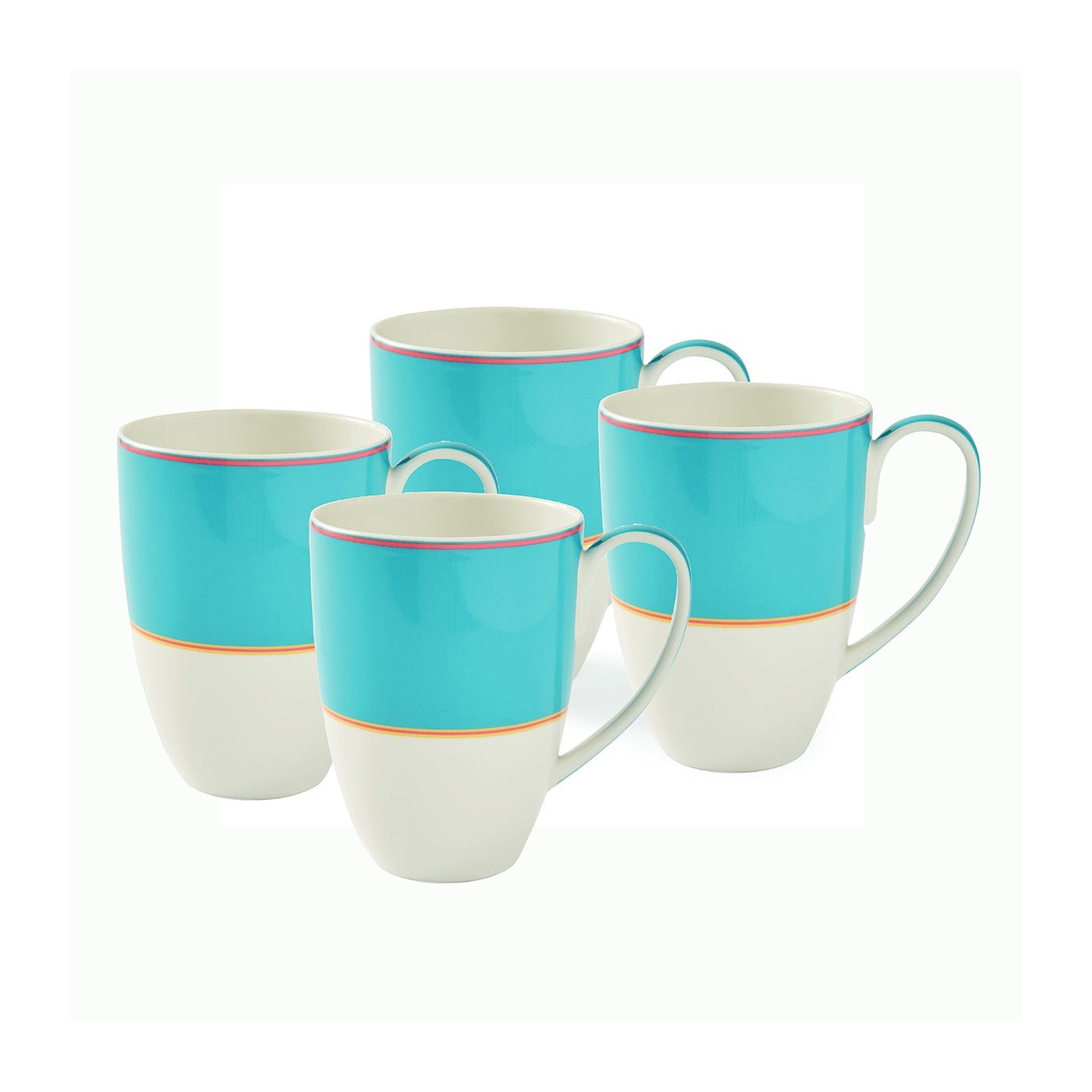 Kit Kemp Calypso 4 Turquoise Mugs