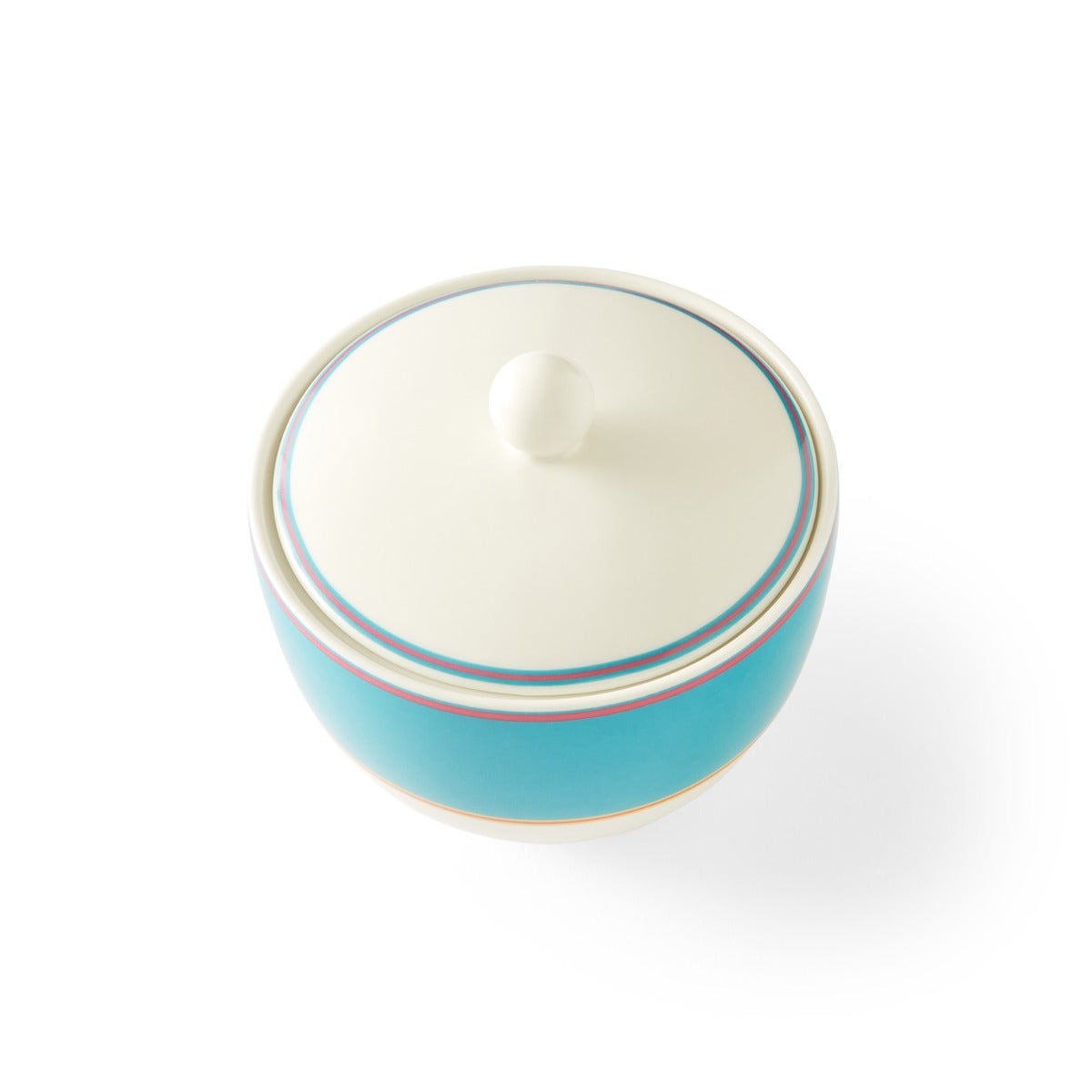 Kit Kemp Calypso Turquoise Covered Sugar Bowl