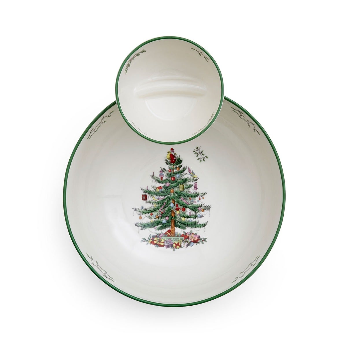 Christmas Tree Tiered Chip n Dip Bowl