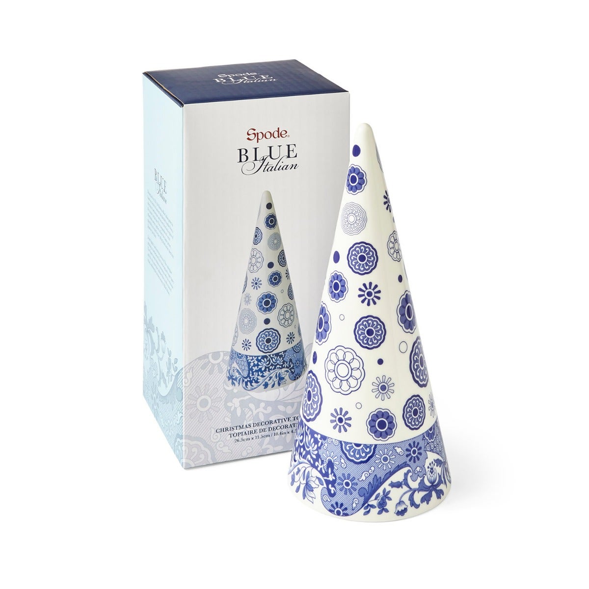 Blue Italian Medium Decorative Cone