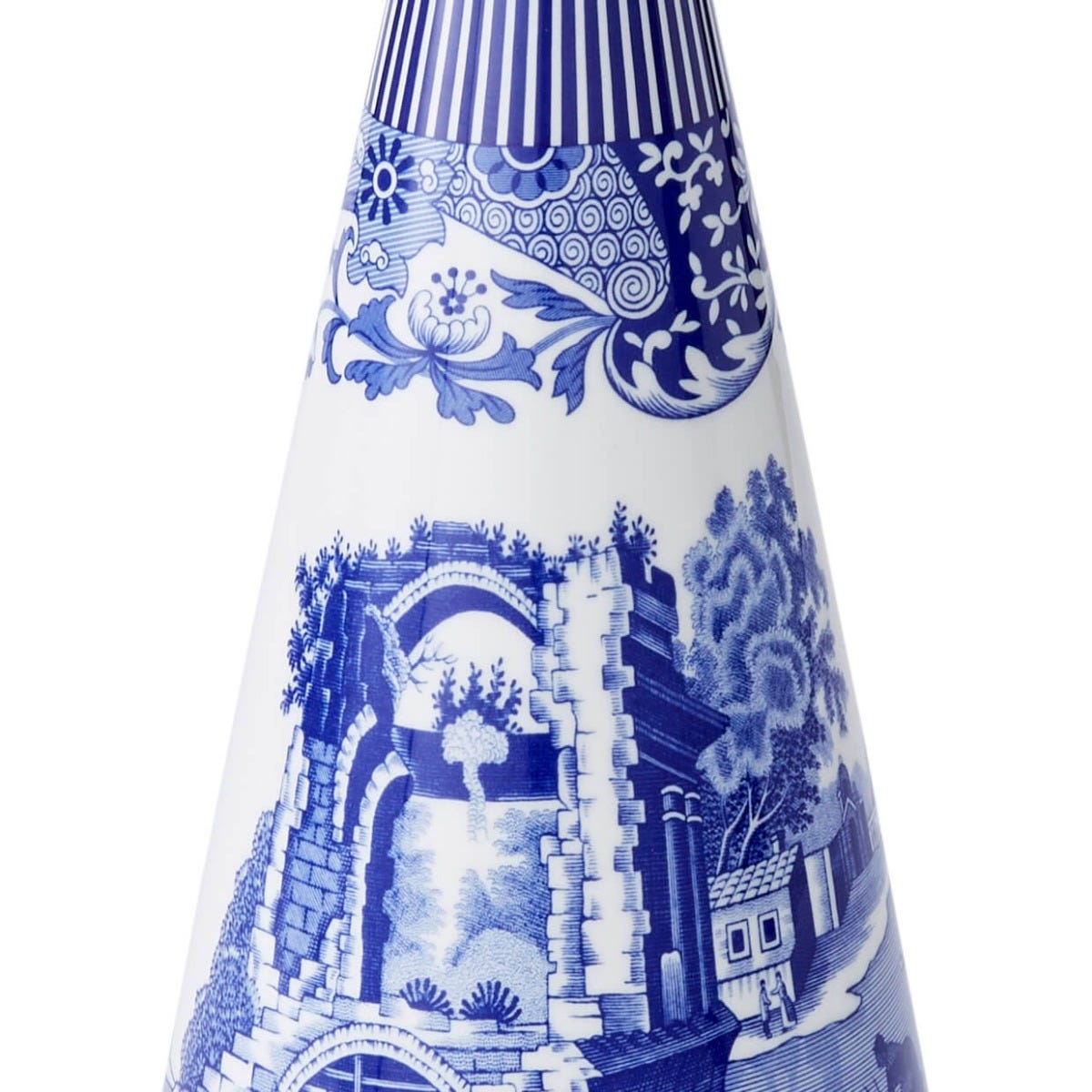 Blue Italian Large Decorative Cone