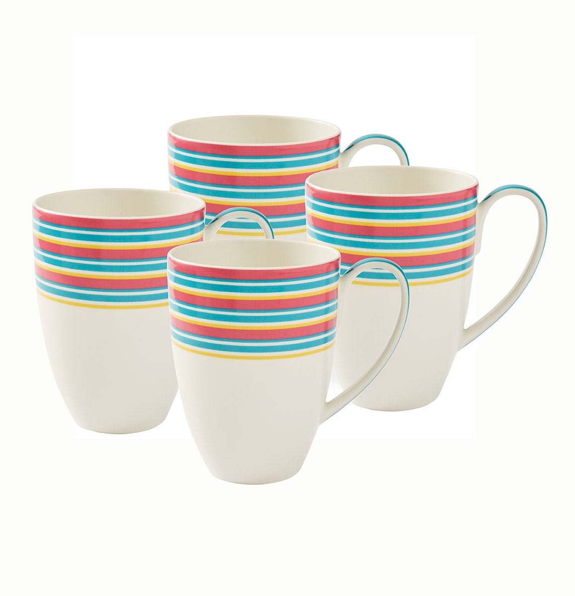 Kit Kemp Calypso Stripe 4 Mugs