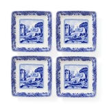 Blue Italian Square Dishes - Set of 4
