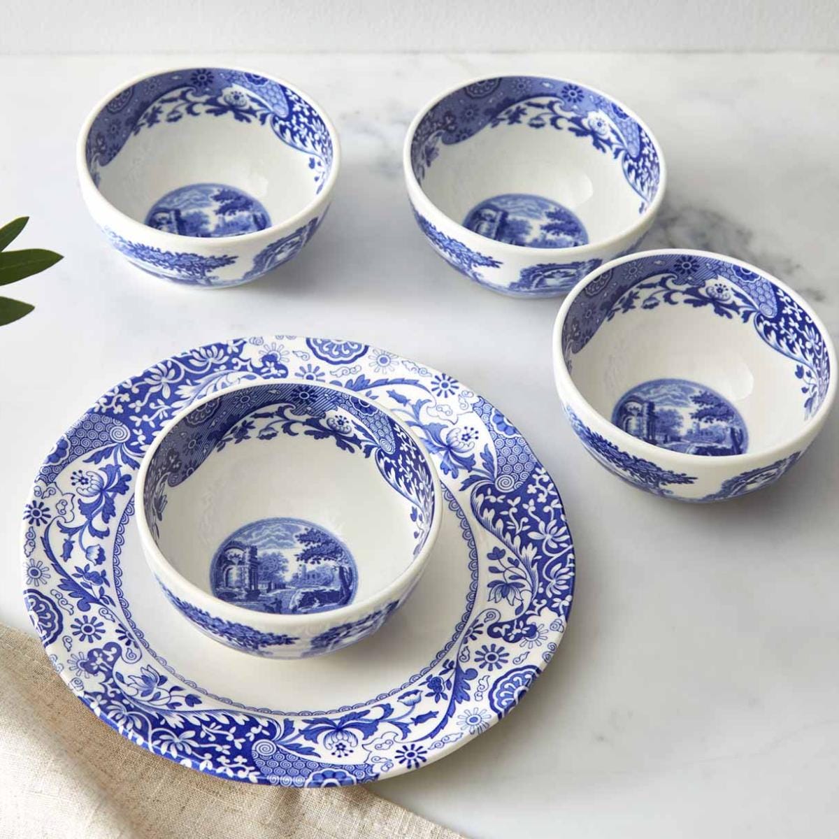 Blue Italian Dip Bowls - Set of 4
