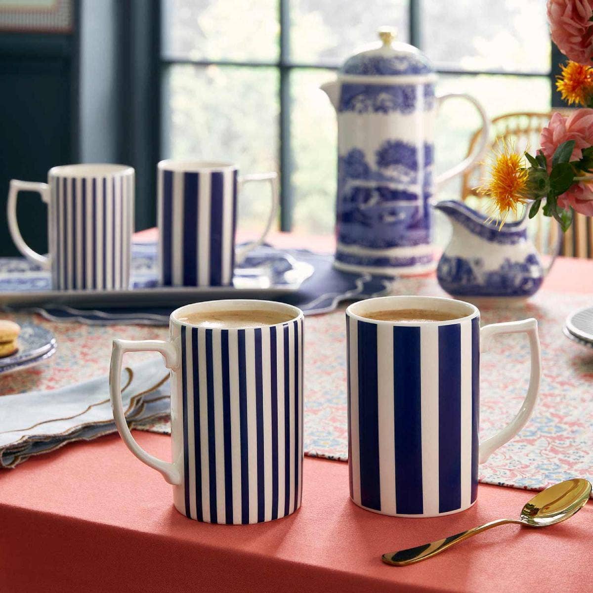 Steccato Bold Stripe Set of 4 Mugs