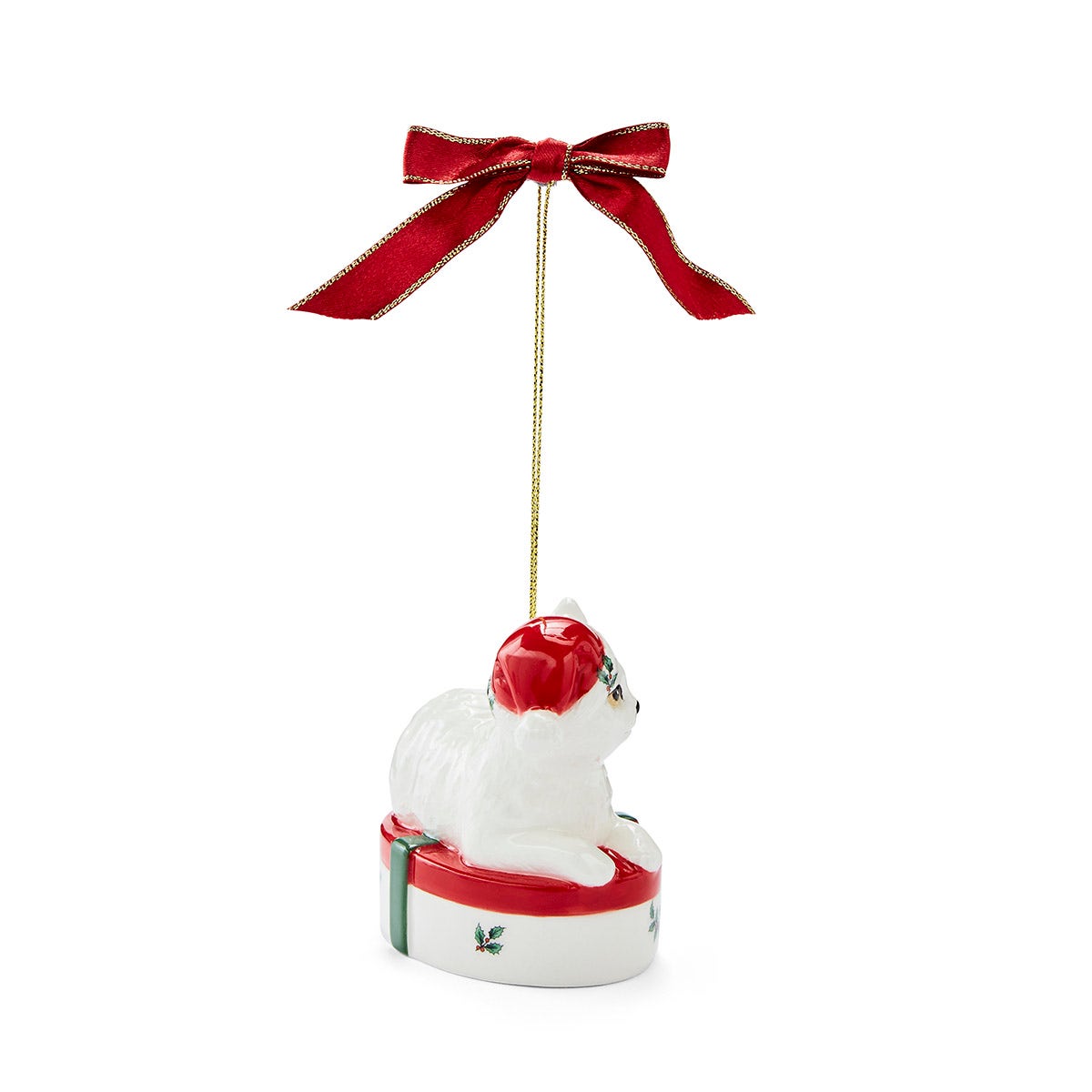 Christmas Tree  Kitten with Giftbox Ornament