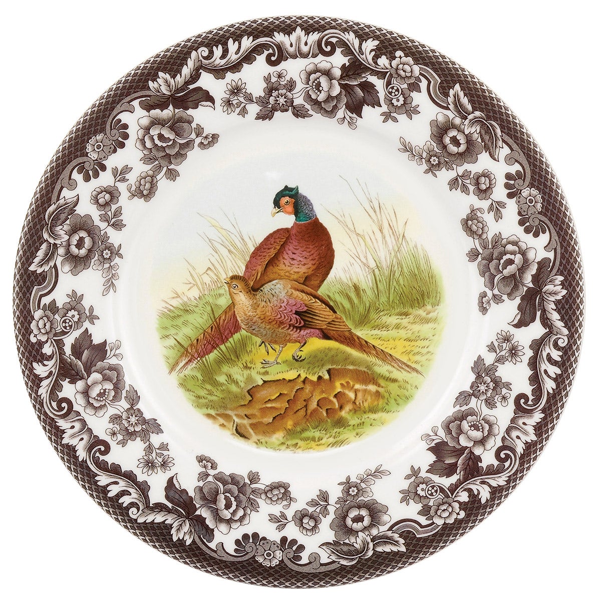 Woodland Pheasant Motif Side Plate, 20cm