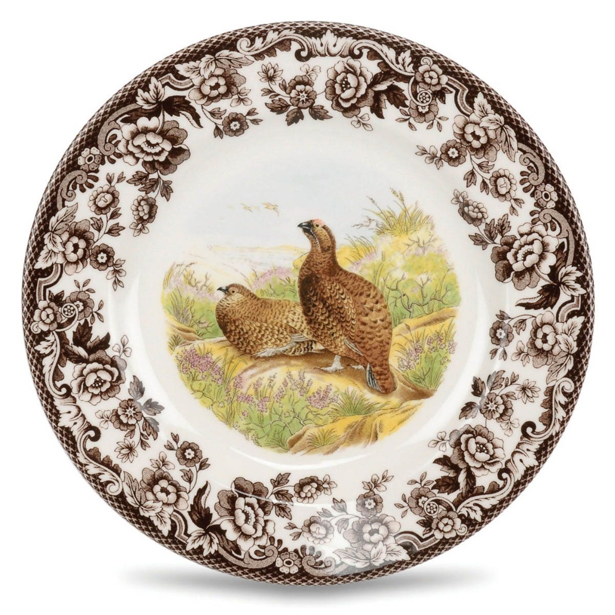 Woodland Red Grouse Motif Side Plate