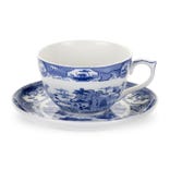 Spode Blue Room Jumbo Cup and Saucer - Gothic Castle