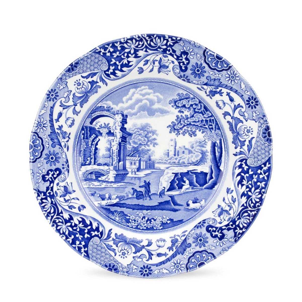 Seconds Spode Blue Italian Set Of 6 10 Inch Plates