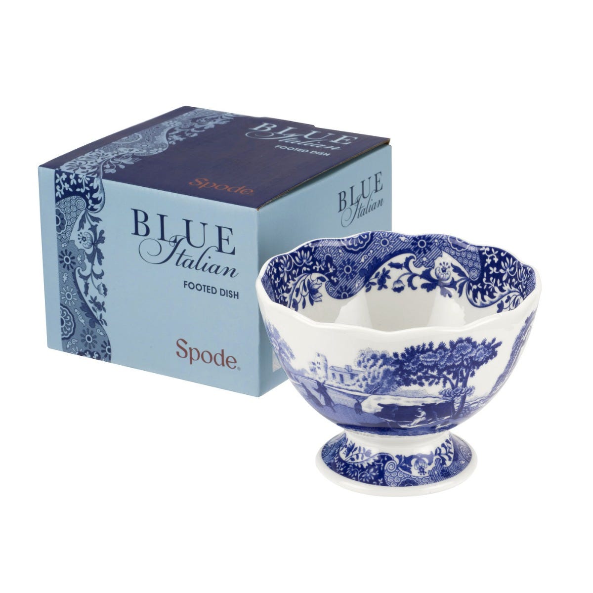 Spode Blue Italian Footed Dish