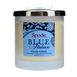 Spode Blue Italian 2 Wick Glass Candle with Lid - Florals