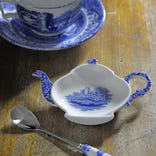Spode Blue Italian Tea Bag Tidy or Spoon Rest Set of 4