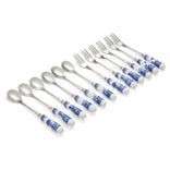 Spode Blue Italian Pastry Forks and Tea Spoons