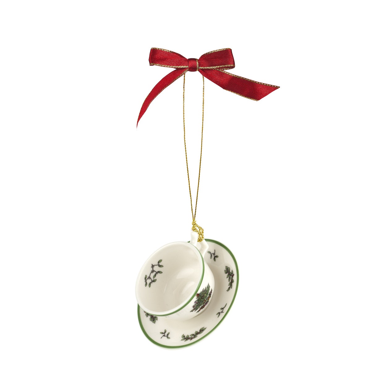 Christmas Tree Set of 3 Tea Set Ornaments