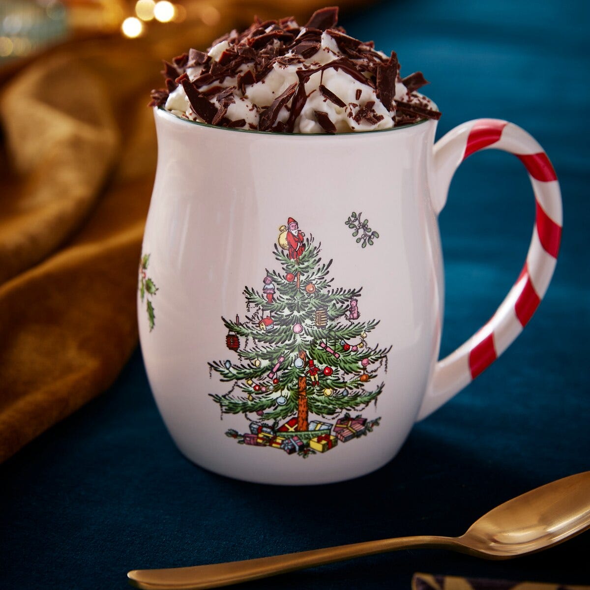 Christmas Tree Set of 2 Candy Cane Mugs