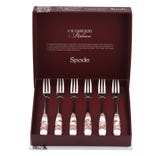 Spode Cranberry Italian Pastry Forks Set Of 6