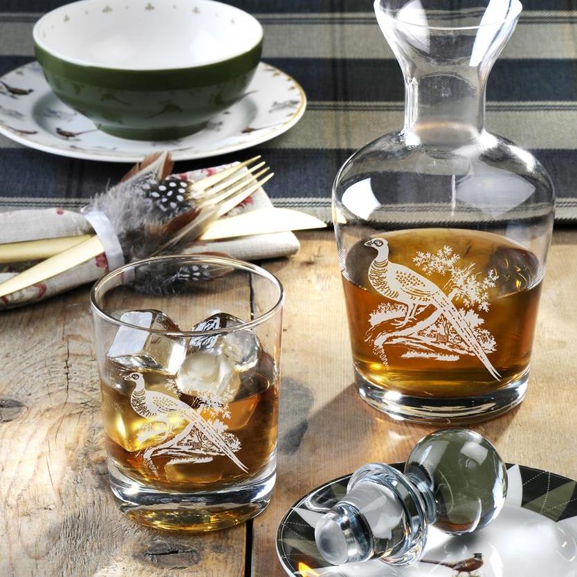 Spode Glen Lodge Pheasant Double Old Fashioned Set of 4
