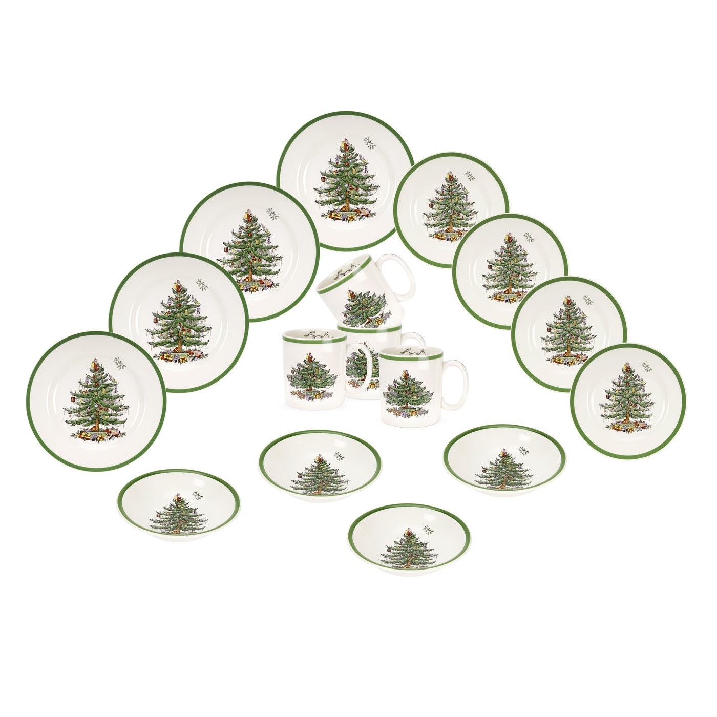 Spode Christmas Tree 16 Piece Set