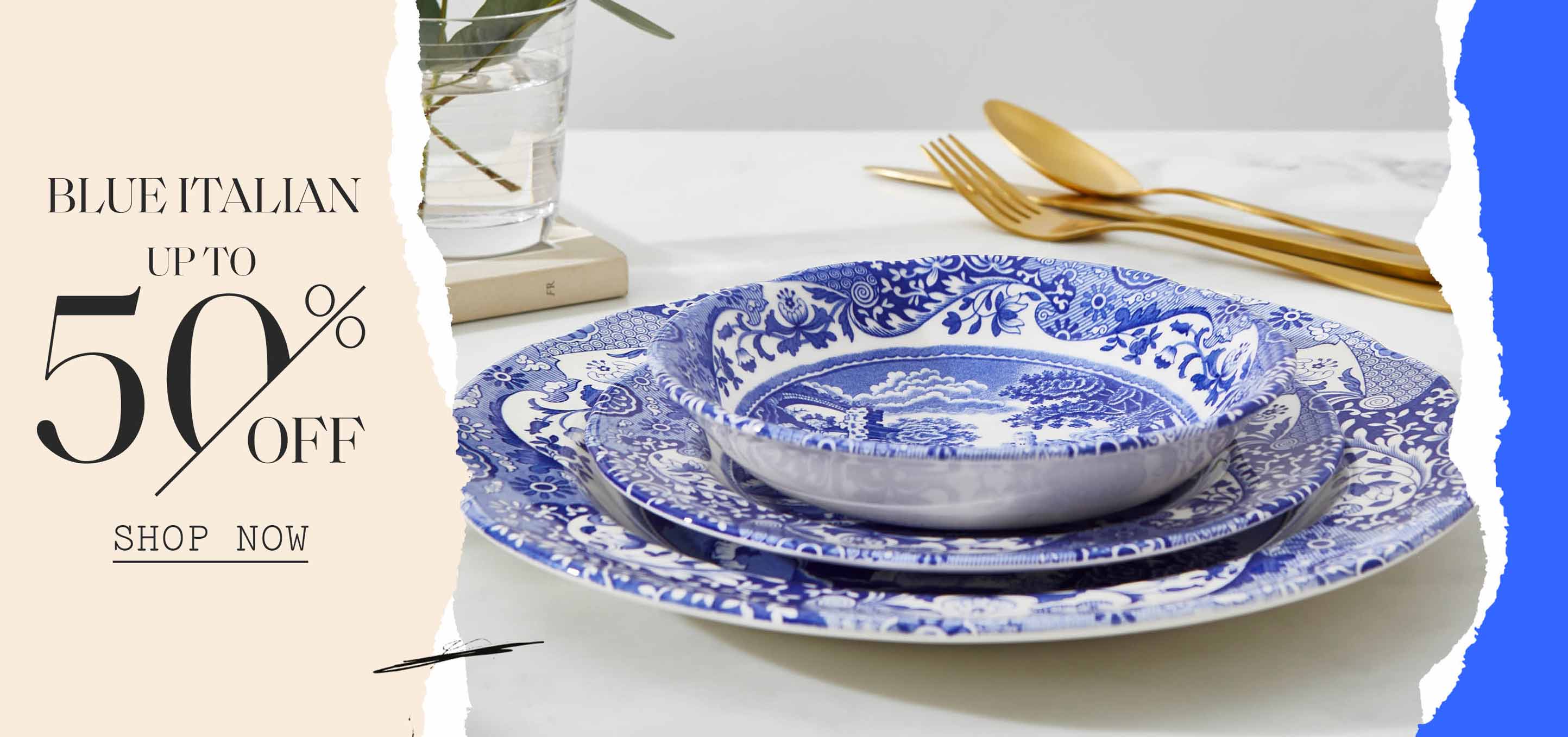 Celebrate British heritage with the famous Blue Italian collection by Spode.
